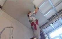 Как крепить гипсокартон на потолок