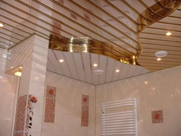 Навесной потолок в ванной комнате