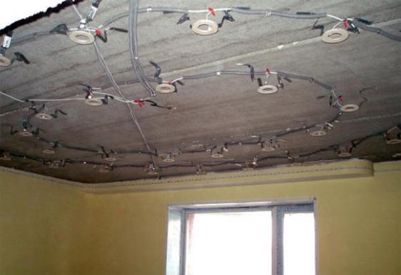 Подготовка потолка под натяжной потолок