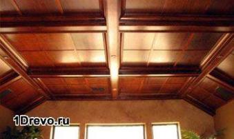 Как сделать потолок в доме из бруса