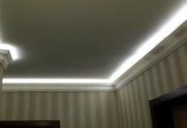 Как сделать подсветку потолка