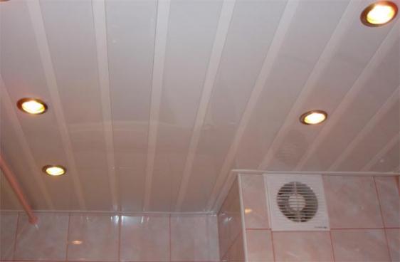 Потолок пвх в ванной