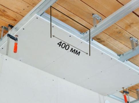 Натяжной потолок с гипсокартоном