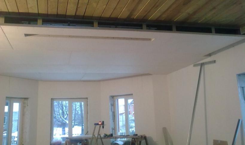 Как сделать потолок в доме своими руками